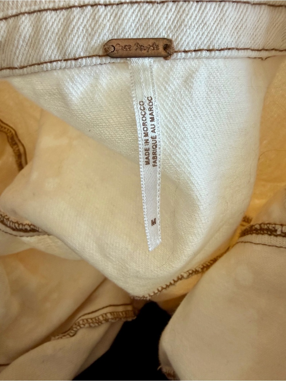 Free People Cream Button-Front Jean Jacket - Picture 14 of 15
